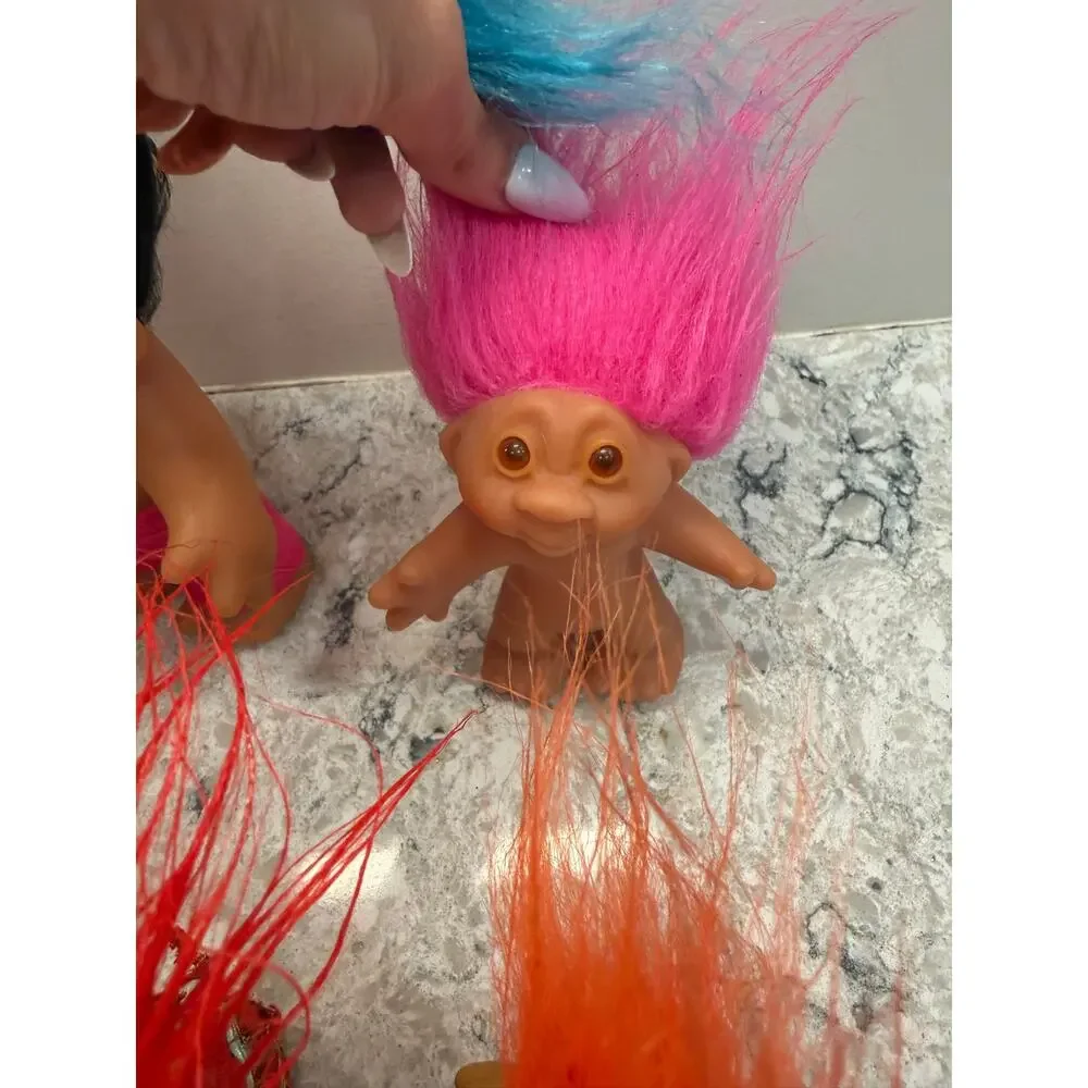 Large Collection of 18 Troll Dolls 1960s-1990s DAM Russ